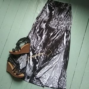 Maxi skirt cheetah print small skirt